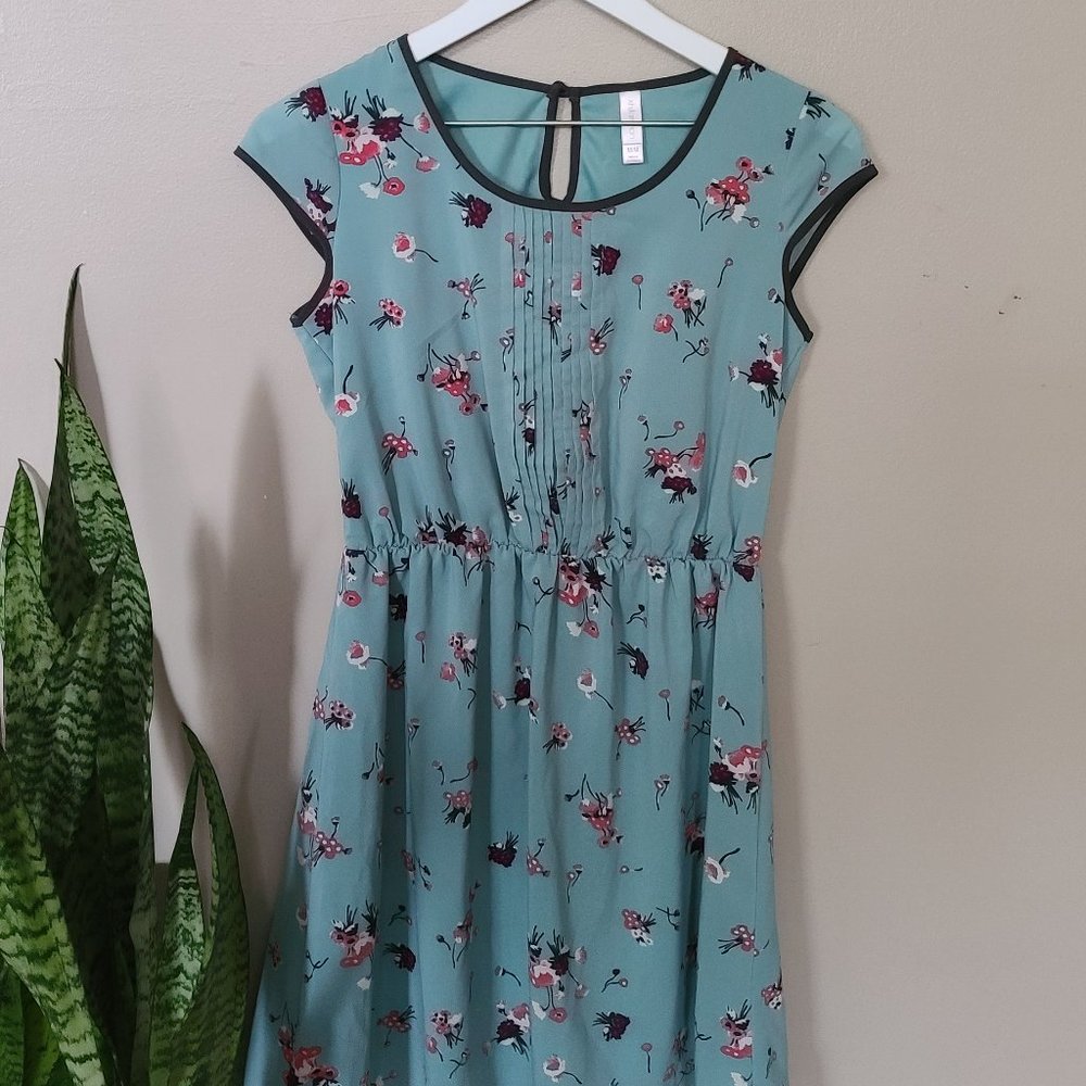 Light Teal Flower Dress